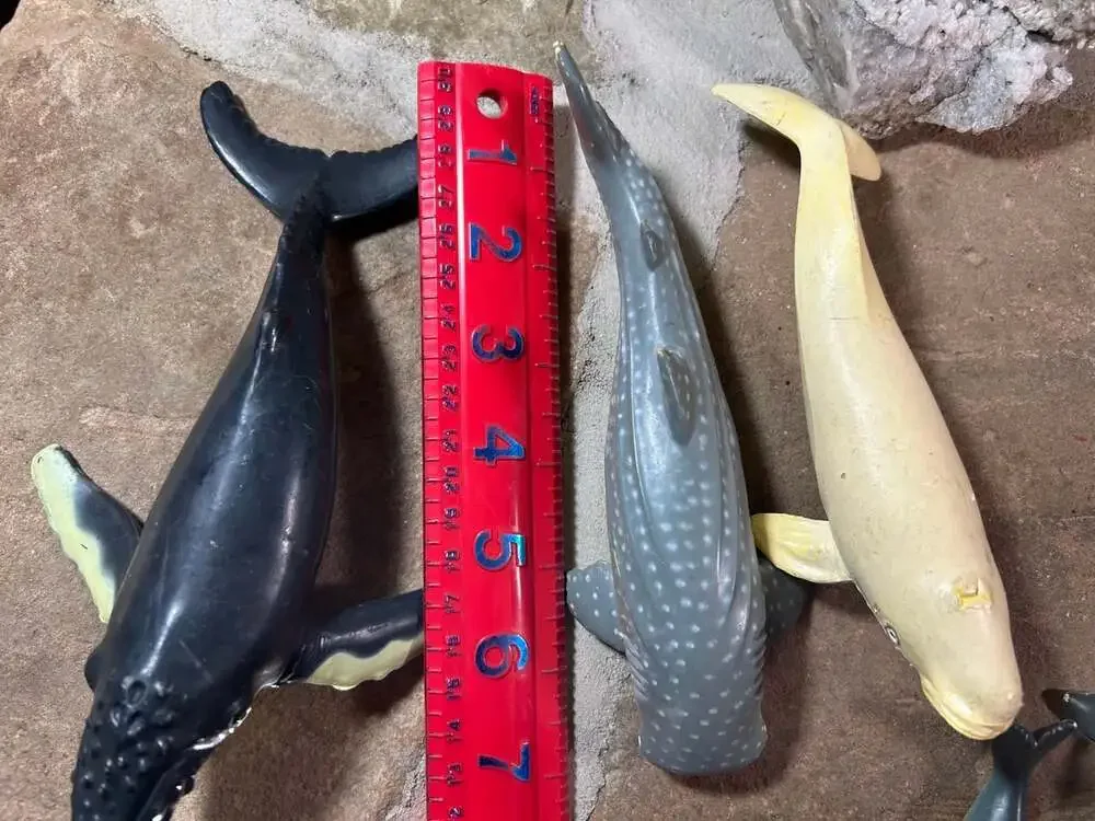 whale figures Air breathing water mammals toys lot of nine